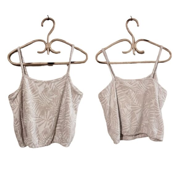 creme  crop foliage top - Picture 2 of 3